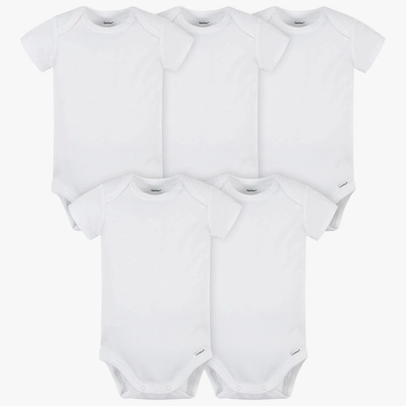 Gerber Other - 👶 Gerber White Onesies 5-Pack • Newborn • Short Sleeve Cotton Bodysuits Unisex